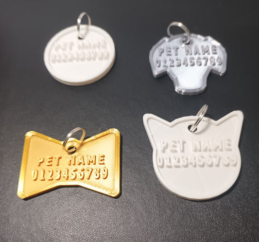 3D Printed Extra Large Personalised Pet Tag